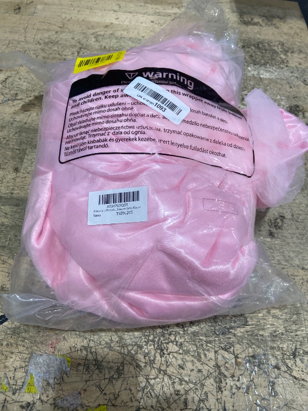 Photo 1 of 14FT Pink Tulle Table Skirt for Rectangle or Round Tables Ruffle Tulle Tutu Cloth Desk Table Skirt with LED Lights for Birthday Party Baby Shower Gender Reveal Cake Dessert Decorations