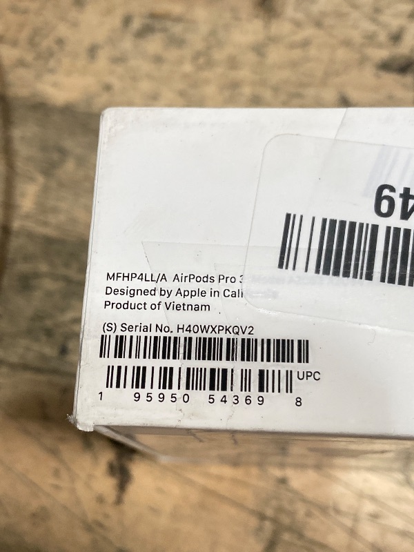 Photo 1 of (Missing one AirPod) Apple AirPods Pro 3 Wireless Earbuds, Active Noise Cancellation, Live Translation, Heart Rate Sensing, Hearing Aid Feature, Bluetooth Headphones, Spatial Audio, High-Fidelity Sound, USB-C Charging