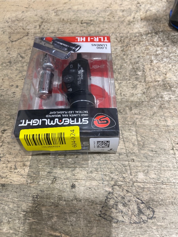 Photo 1 of **BATTERY CAP DAMAGED** Streamlight 69260 TLR-1 HL 1000-Lumen 20000 Candela Rail-Mounted Tactical Weapon Light with Specific Compatibility Rail Locating Keys, Black