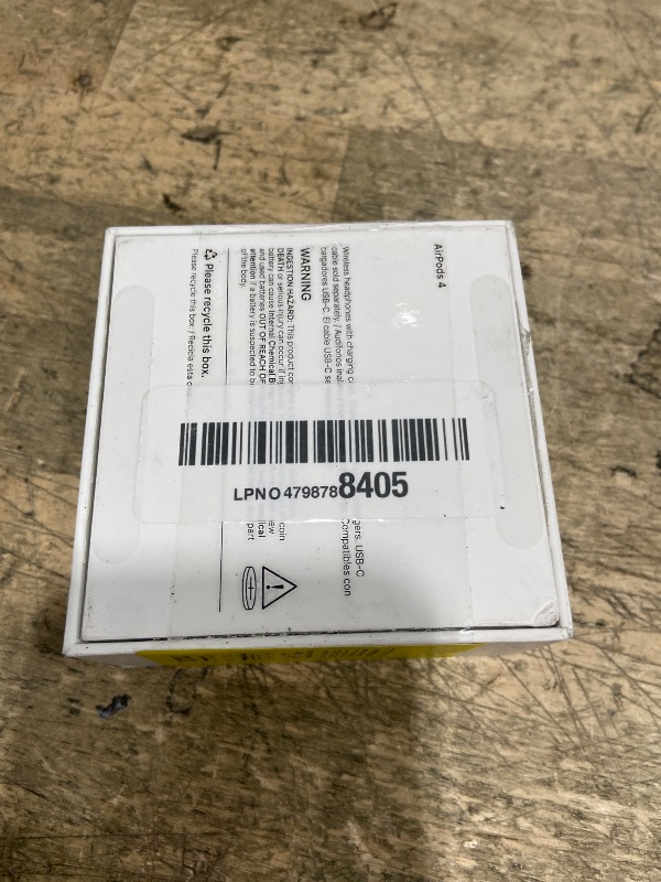 Photo 1 of ***MISSING LEFT EAR POD** Apple AirPods 4 Wireless Earbuds, Bluetooth Headphones, Personalized Spatial Audio, Sweat and Water Resistant, USB-C Charging Case, H2 Chip, Up to 30 Hours of Battery Life, Effortless Setup for iPhone