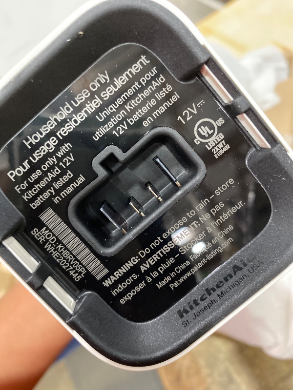 Photo 1 of **NO BATTERIES TO TEST FUNCTION** KitchenAid Go Cordless Hand Blender with Accessories - battery sold separately, KHBRV05, Porcelain White