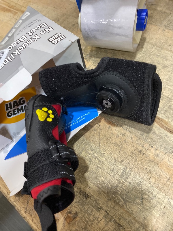 Photo 1 of **ITEM FACTORY LOCKED** Drop Foot Brace with Reel(No Knuckling Boot Brace) for Dog - Corrective Dog Shoes to Safely Lift Toes for Foot Issues, Arthritis, and improving Walking gait in Dogs,Patent Pending(S)