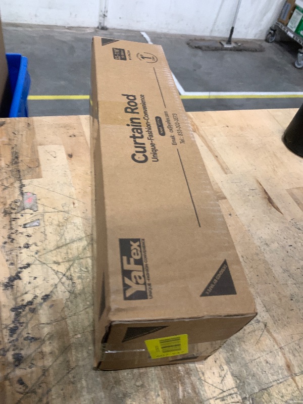 Photo 1 of **FACTORY SEALED** YaFex Curtain Rods 32-118 Inch, Heavy Duty 1 Inch Adjustable Curtain Rod for Windows, Gold Long Window Treatment Rods, Modern Design, Easy Installation