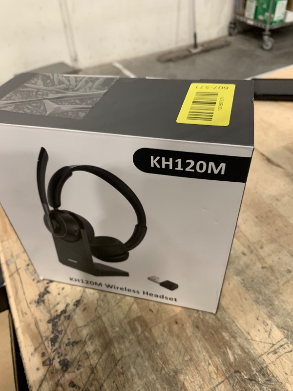 Photo 1 of (2025 Upgraded) Wireless Headset with Mic for Work, Bluetooth Headset with Noise Canceling Microphone with Dongle, Charging Base & Mic Mute, Wireless Headphones for Work from Home/PC/Computer