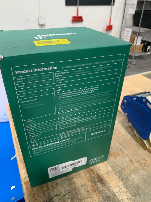 Photo 1 of **FACTORY SEALED** GROWNSY Bottle Sterilizer and Dryer, Compact Electric Steam Baby Bottle Sterilizer (Esterilizador de Biberones), Bottle Sanitizer for Baby Bottles, Pacifiers, Pump Parts