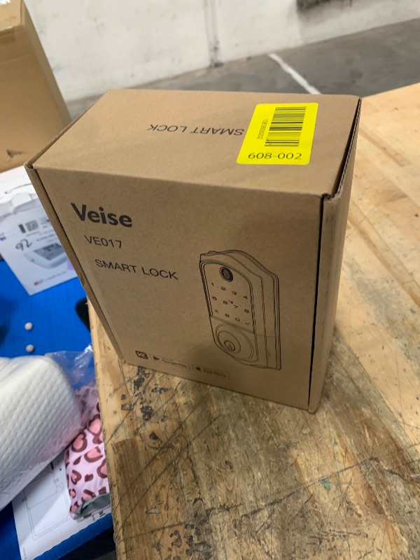 Photo 1 of **FACTORY SEALED** Veise VE017 Fingerprint Smart Door Lock, App Control, 8-in-1 Keyless Entry, Auto Lock, Emergency Power Port, Electronic Touchscreen Keypad, Biometric Smart Locks for Front Door, Satin Nickel