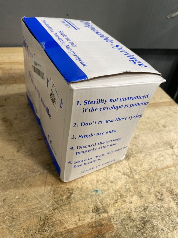 Photo 1 of 100 Pack 2ml (2.5ml) Plastic Luer Lock Syringa with 25Ga and Cap, Individually Sealed Wrapped, for Scientific Labs, Measuring Liquid, Refilling Cartridges or Glue Applicator