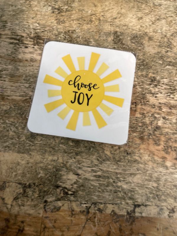 Photo 1 of (3Pcs) Choose Joy Sticker - Bright Yellow Sunburst Positive Quote - Happiness Motivational Vinyl Sticker - Sunshine Vibes Encouragement - Minimalist Cheerful Uplifting Mental Health Reminder