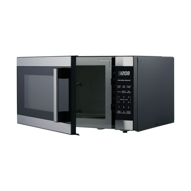 Photo 1 of 
Hamilton Beach 1.6 Cu Ft Sensor Cook Countertop Microwave Oven in Stainless Steel New