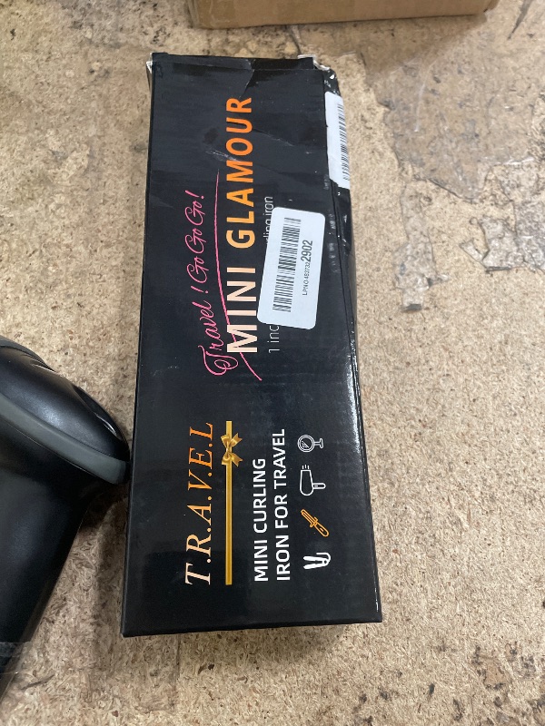 Photo 1 of 1 Inch Mini Travel Curling Iron, 100-240V Travel Dual Voltage Curling Iron for Short Hair with 5 Heat Settings, Small Curling Wand with Temperature Memories and Lock, Rose Gold