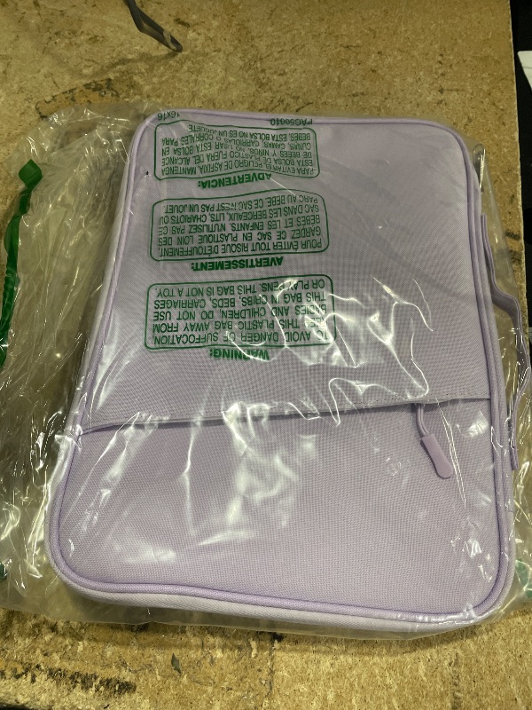 Photo 1 of 12.9 Inch Tablet Sleeve for Samsung Galaxy Tab S10+ Plus/S9+ S8+/S7+ Plus/S7 FE,iPad Pro M5 M4 13 2025/Air M2 13/Pro 12.9, 12.4" Microsoft Surface Laptop Go 2/11 Snapdragon/10/9/8 Carrying Bag-Purple