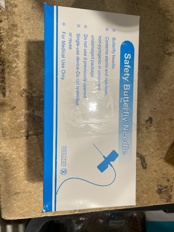 Photo 1 of 100PCS-Blood Collection Needles?23G Butterfly Needles Sets with Luer Connector **EXP DATE 12/04/2030**