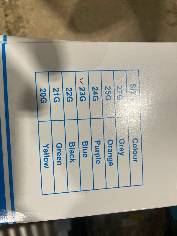 Photo 1 of 100PCS-Blood Collection Needles?23G Butterfly Needles Sets with Luer Connector **EXP DATE 12/04/2030**