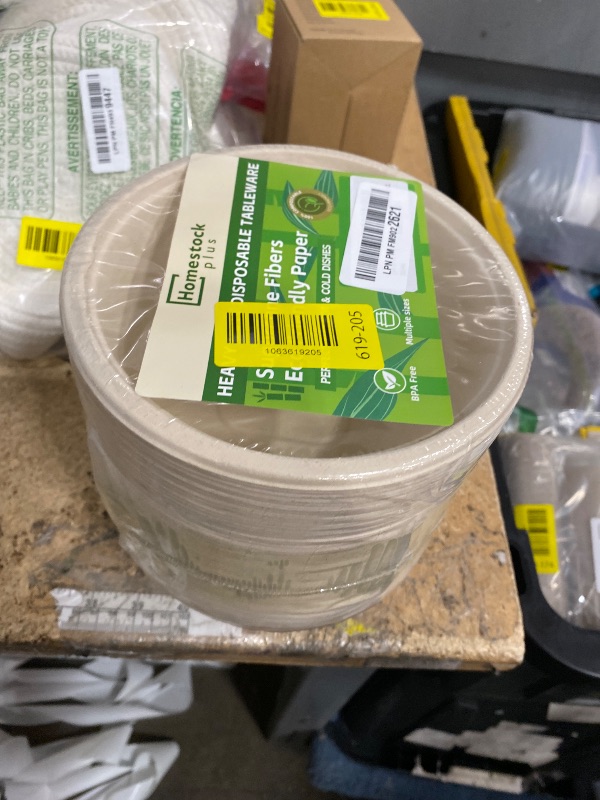 Photo 1 of 32 Oz Deep Paper Bowls Disposable Bowl - Disposable Heavy Duty Compostable Bowls, Eco-friendly Sugarcane Bagasse Biodegradable Bowl for Soup, Salad, Dessert, Ice Cream [50 Pack without Lds]