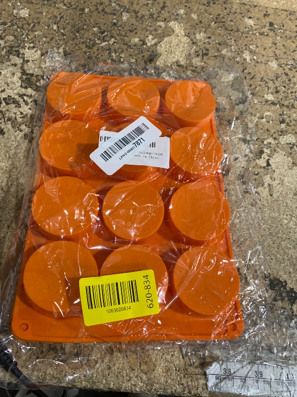 Photo 1 of 2 Pcs Oreo Chocolate Cookie Silicone Molds, 12-Cavity Round Silicone Mold, Baking Mold for Oreo, Chocolate, Cookie, Candy, Mini Cake, Jelly (Orange + Yellow)