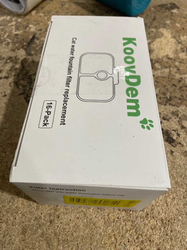 Photo 1 of 16 Pack Fountain Replacement Filters & 16 Pack Pre-Filter Sponges and a Cleaning Brush for PETLIBRO® Dockstream Cat Water Fountain PLWF005, PLWF105, PLWF115.