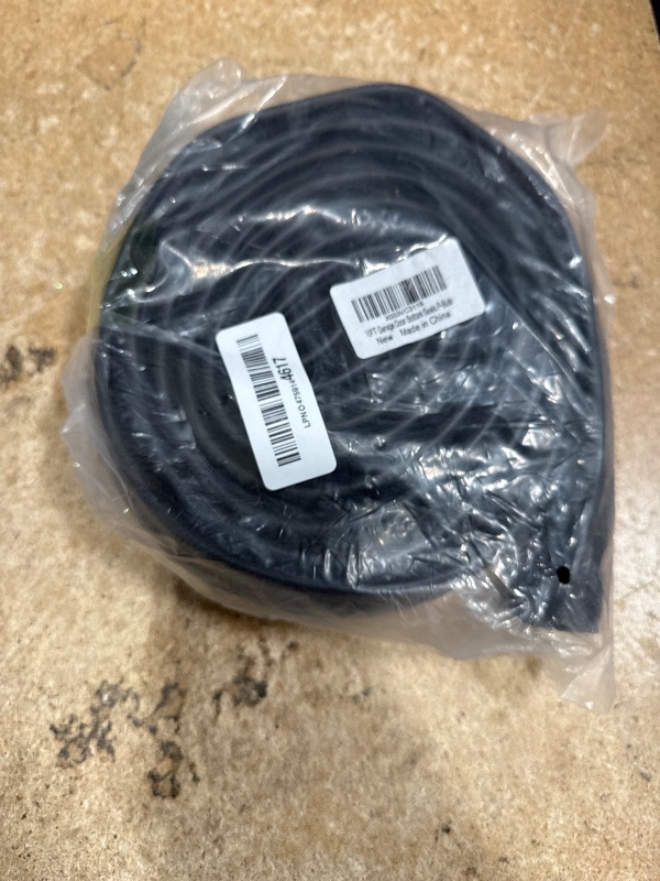 Photo 1 of 10 FT Garage Door Bottom Seal Rubber 0.19" P Bulb Bottom Garage Weather Stripping for Single Channel, Flexible Weatherproof Replacement Strip Seal Fits 10FT Wide, Black