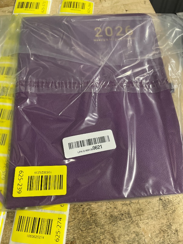 Photo 1 of 2026 Planner - JAN 2026 - DEC 2026, Planner 2026, Weekly and Monthly planner, 8.5" x 11", Leather Cover Planners with Thick Paper, Back Pocket with Notes Pages, Purple