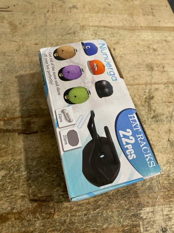 Photo 1 of 22 Pack Adhesive Hat Hooks for Wall, Super Strong Hat Rack for Baseball Caps, Hat Organizer Display for Home Decor, Hat Hangers Holder for Wall, Door, Closet, No Drilling - USA Patented (Black)