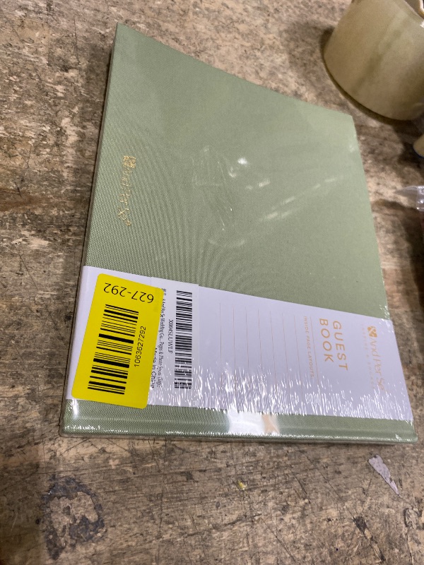 Photo 1 of &And Per Se Guest Book for Party, Photo Book, Blank Book and Birthday Guest Book for Special Events, Baby Shower Book to Sign with Blank Lined Pages & Photo Spots (Sage)