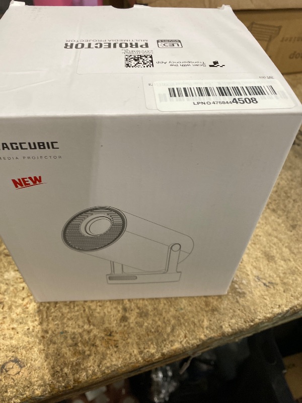 Photo 1 of ?Electric Focus?Magcubic Mini Projector 4K Support, Portable Projector with WiFi 6 and Bluetooth 5.4, Smart Proyector, 5W Soundbase Speaker, 180°Rotation for Home Theater