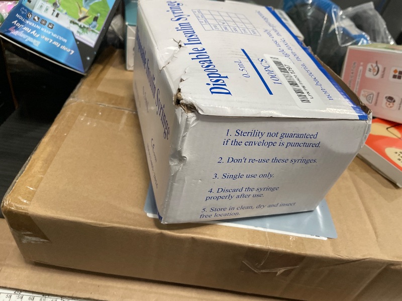 Photo 1 of 1/2ml/cc 29G Syringe 1/2" (12.7mm) Needle, Disposable Individual Package Pack of 100