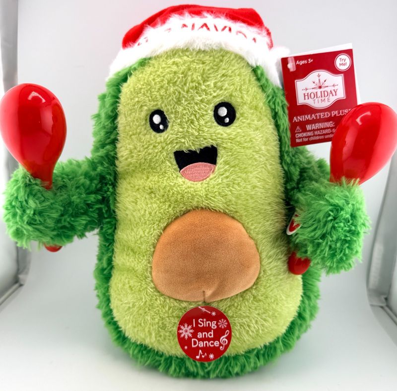 Photo 1 of ?Holiday Time Animated Avocado Plush W/Maracas Sings & Dances! ? - NEW