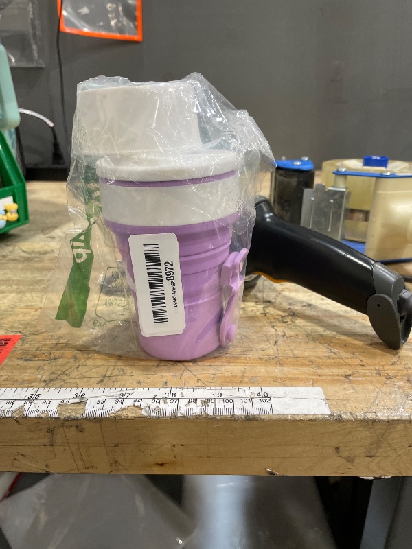 Photo 1 of 12oz Collapsible Cup for Traveling, Collapsible Silicone Travel Cup for Hot and Cold Drinks, Leak Proof Silicone Folding Travel Coffee Mug for Camping & Hiking, BPA Free Purple