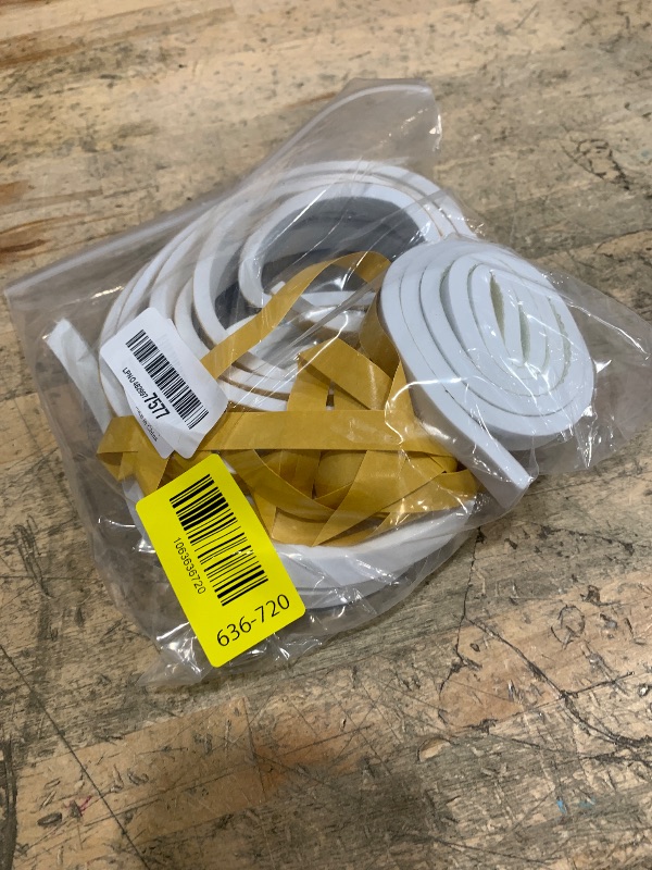 Photo 1 of 16Feet Weather Stripping Seal (1/2 Inch X 1/4 Inch) for Door Window, High Density Foam Tape, Soundproofing, Insulation Strip, Door Sealers for Door Frame- White