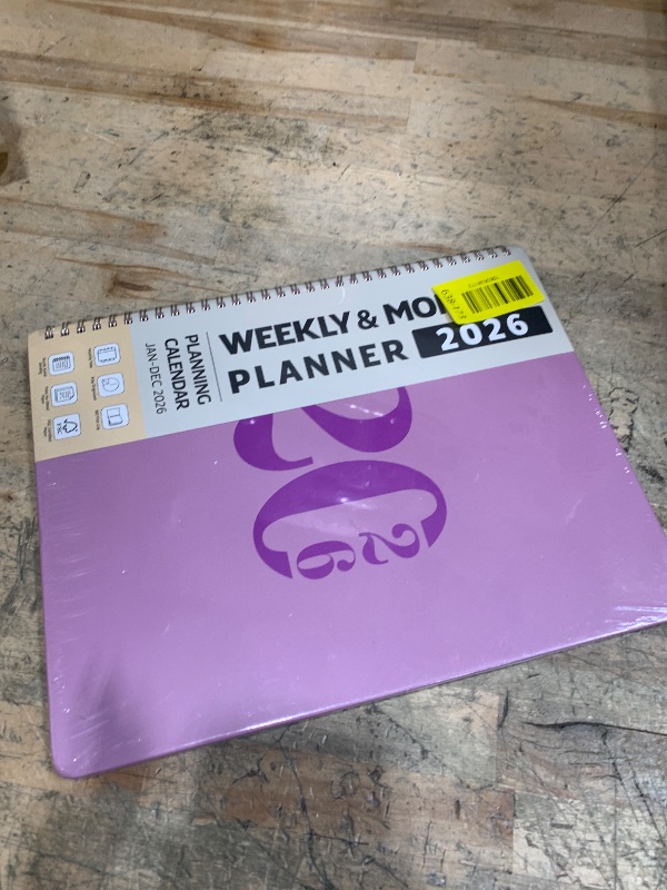 Photo 1 of 2026 Planner, Weekly and Monthly Calender Planner, Jan 2026 to Dec 2026, Hardcover 2026 Calendar Book with Tabs & Inner Pocket, Office Home School Supplies for Women & Men - A4 (8.5" x 11"), Boho Purple