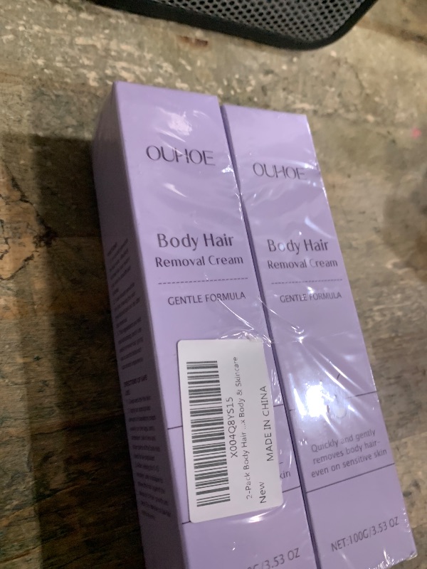 Photo 1 of 2-Pack Body Hair Removal Cream With Spatula Applicator, Body Hair Removal Cream for Sensitive Skin, Gentle Formula, Unisex Body & Skincare