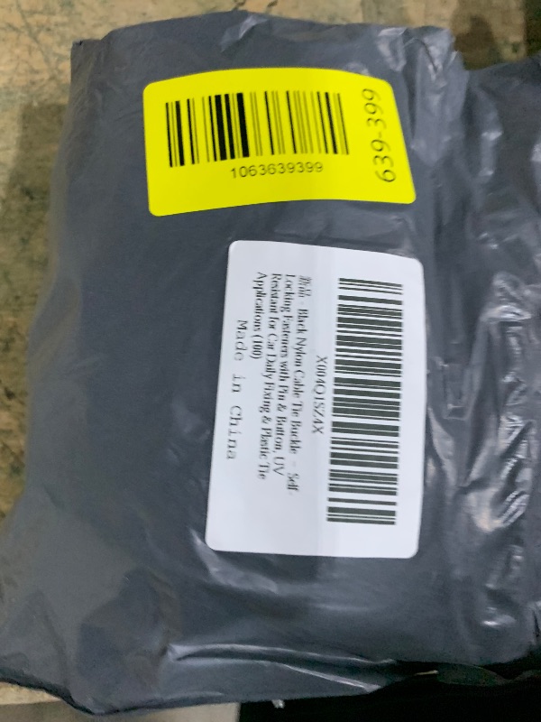 Photo 1 of 100pcs Black Nylon Cable Tie Buckle – Self-Locking Fasteners with Pin & Button, UV Resistant for Car Daily Fixing & Plastic Tie Applications (100)