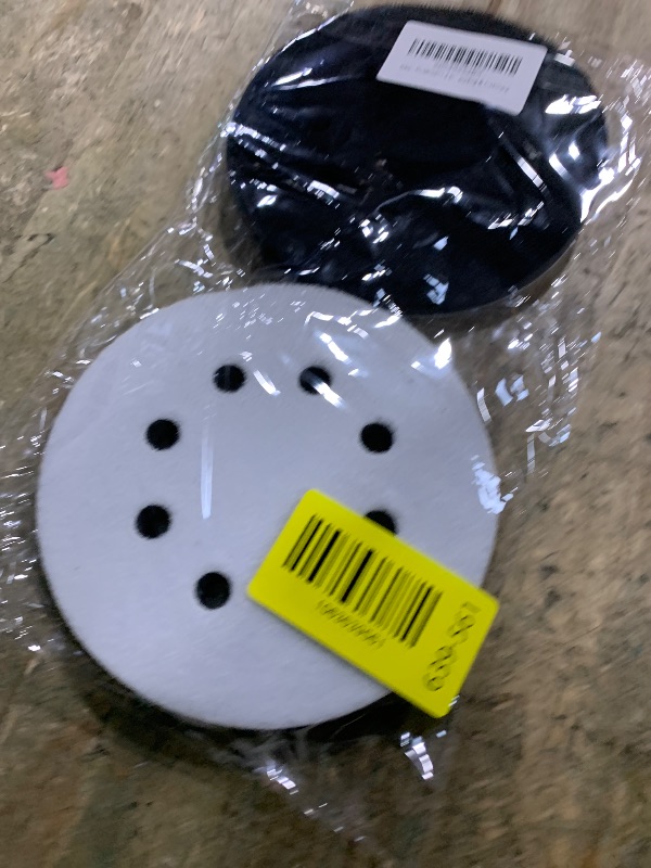 Photo 1 of 2 Pack-5 Inch 8 Holes Sanding Foam Pads – Soft Density Interface Pad with 8 Hole Design, Cushioned Buffing Pads for Random Orbital Sander, Woodworking & Auto Detailing