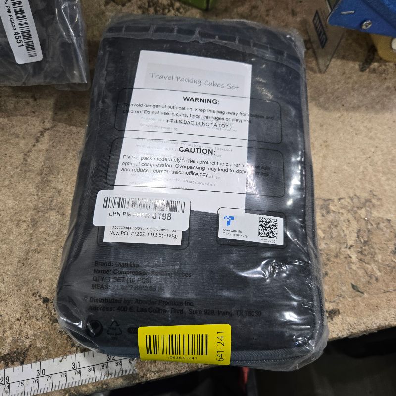 Photo 1 of 10 Set Compression Packing Cubes for Travel Essentials,Compressible Expandable Packing Cubes for Suitcase,OlarHike Luggage Organizer Bags for Travel,Handy Helper for Organizing Clothes(Black)