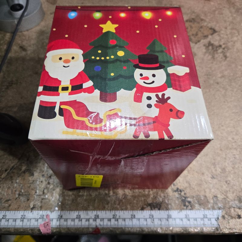 Photo 1 of 2025 Kids Box – DIY Christmas Organizer Bucket with Stickers & Mini Toys, Fidget Toy Pack, Multi-Item Fidget Toys, Creative Holiday Craft Kit for Girls Boys, Santa & Snowman Storage Bucket for Kids