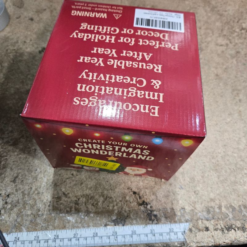 Photo 1 of 2025 Kids Box – DIY Christmas Organizer Bucket with Stickers & Mini Toys, Fidget Toy Pack, Multi-Item Fidget Toys, Creative Holiday Craft Kit for Girls Boys, Santa & Snowman Storage Bucket for Kids