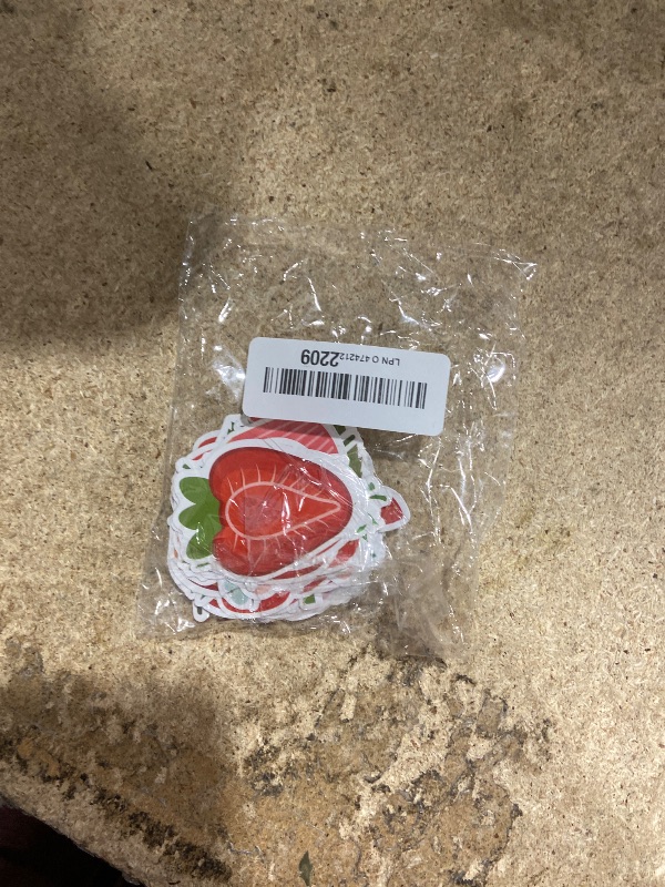 Photo 1 of 100 Pack Strawberry Stickers, Strawberry Shortcake Party Favors, Birthday Decorations