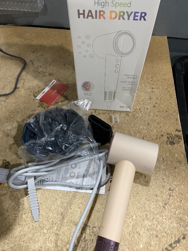 Photo 1 of (OUTLET)slopehill 110,000 RPM Professional Hair Dryer - 0.8lb Ultra-Lightweight, 2 Billion Ion Technology for 98% Frizz Reduction, AI Smart-Temp Control, Magnetic Attachments for All Hair Types (Pink)