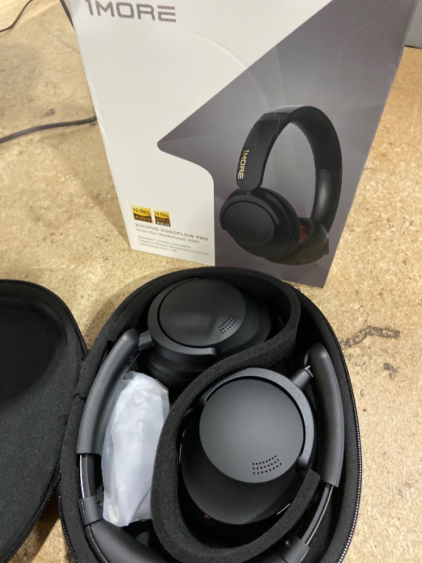 Photo 1 of 1MORE SonoFlow-Pro Noise Cancelling Headphones - HQ51 Over Ear Bluetooth Headphones with LDAC for Hi-Res Wireless Audio,100H Playtime,Bluetooth 5.4,QuietMax ANC, Comfortable Fit,Clear Calls  **NO SN**