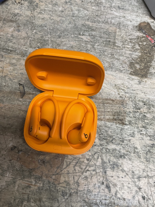 Photo 1 of *FOR PARTS ONLY* Beats Powerbeats Pro 2 - Wireless Noise Cancelling Workout Earbuds with Secure- Fit Earhooks, Up to 45-Hour Battery with Charging Case, Sweat & Water Resistant, Heart Rate Monitoring - Electric Orange