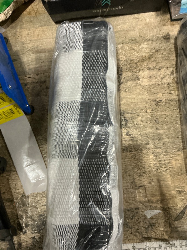 Photo 1 of 2 Pcs Halloween Welcome Door Mat 30 x 17 Inch Funny Skeleton Welcome Coir Doormats for Front Door Skull Pumpkin Door Mat Non Slip 2-in-1 Buffalo Plaid Rug for Outside Entrance Porch Home Patio Decor