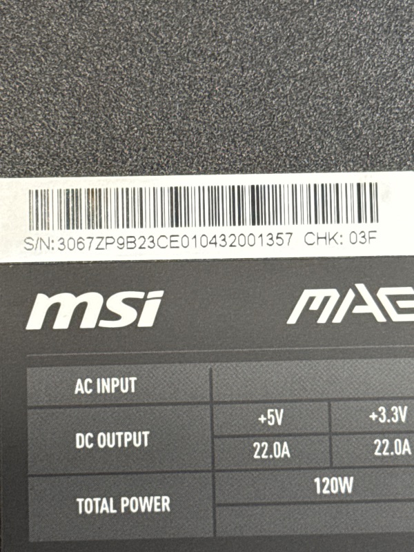 Photo 1 of *FOR PARTS ONLY* MSI MAG A1000GL PCIE5, Fully Modular Compact Gaming 1000W Power Supply, 80+ Gold, ATX 3.1 & PCIe 5.1 Ready, Native Dual-Color 12V-2x6 Cable, 10 Year Warranty