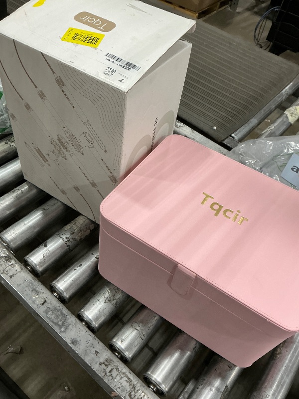Photo 1 of ***MISSING ATTACHMENTS***Tqcir 8-in-1 Professional Hot Air Styler&Hair Dryer Brush, Powerful Multi-Styler with Auto-Wrap Curler with Storage Case, Fast Drying Curling Straightening Volumizing Without Heat Damage(Pink)