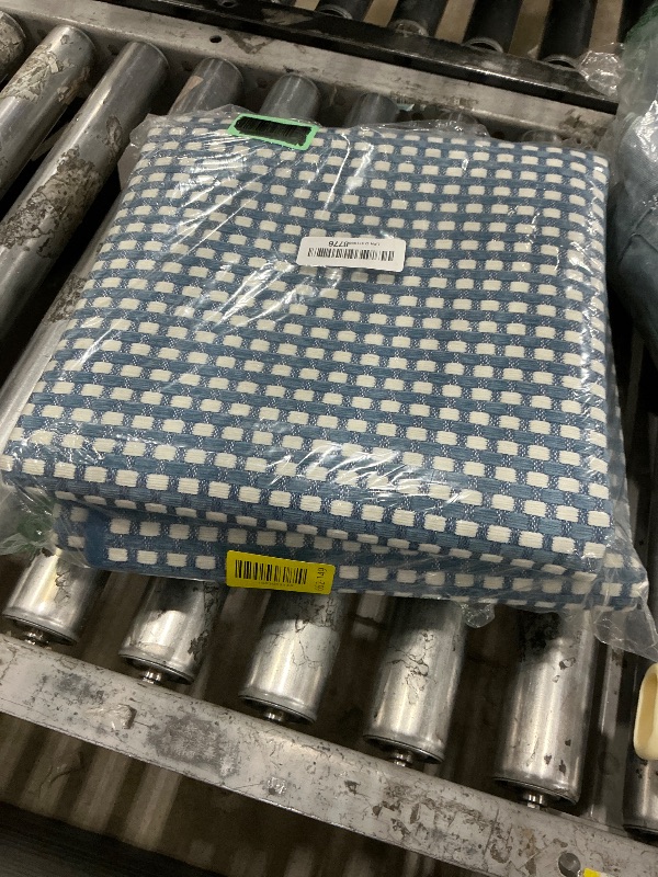 Photo 1 of **different pattern than stock photo**KOZYFLY Modern Abstract Washable Rug Runner 2x6 Runners for Hallways Non-Slip Soft Kitchen Runner Rugs, Print Grey-Blue Striped Carpet Runner for Entryway Bathroom Laundry Room Foyer