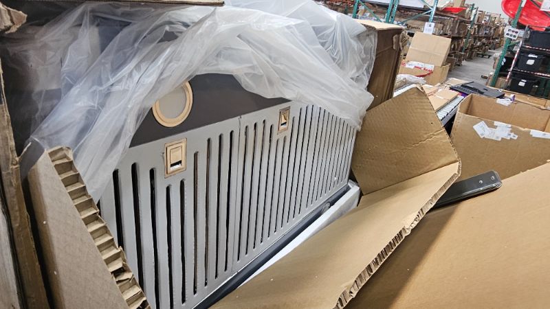 Photo 1 of ***PARTS ONLY***Empava Island Stove Range Hood Vent 36 Inch Ceiling Mount, 400 CFM | Dual-Sided Touch Control | 3 Speeds | 4 LED Lights | Stainless Steel, Ducted/Ductless (Conversion Kit Not Included)