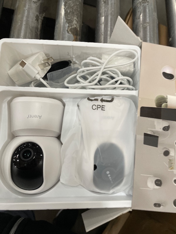 Photo 1 of ***********ONLY 1 CAMERA WORKS************
ARENTI 5G Indoor Security Camera, 4MP Pet Camera with Speaker for Dog/Cat, Baby Monitor with Phone App, Dual-Band WiFi, Auto Tracking, Super Night Vision, 2-Way Talk, Cloud & SD Card Storage(P2Q 2PC)