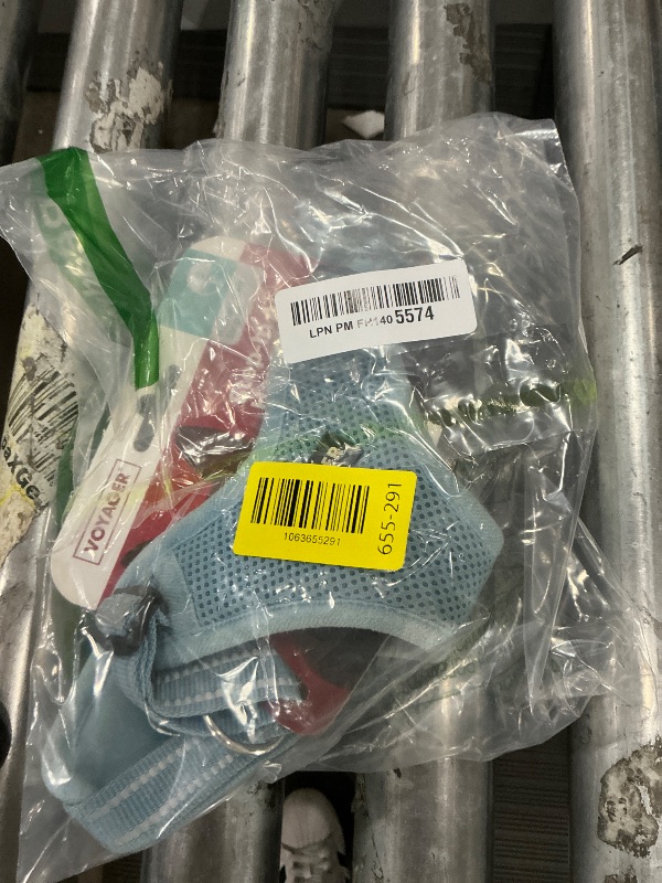View 2 of ***(HEAVILY USED/ MINOR DAMAGE)***Best Pet Supplies Voyager Step-in Air Harness - All Weather Mesh, Reflective, No Pull Harness for Dogs, Cats - Secure with Hook & Loop Fastener, Buckle, Double D-Rings - Baby Blue/Black Trim, S