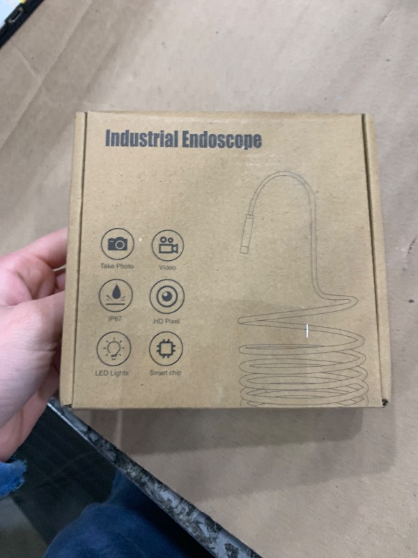 Photo 1 of [Dual-Lens] Endoscope Camera with Light, 1920P HD Borescope with 8+1 Adjustable LED Lights, IP67 Waterproof 16.5FT Semi-Rigid Snake Cord Inspection Camera for iPhone, iPad and Android Phone (Type C)