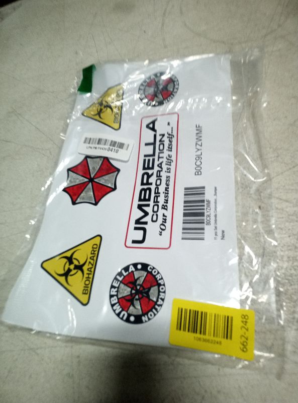 Photo 1 of 11 pcs Set Umbrella Corporation Sticker, 11 inches Sheet, for Hard Hat, Laptop, Phone, Helmet, Car Window, Bumper
