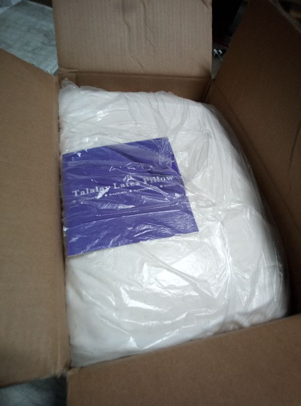 Photo 1 of 100% Talalay Latex Pillow Bed Pillow for Sleeping, Extra Soft Natural Latex Sleeping Pillow for Back, Stomach or Side Sleepers, Removable Breathable Cotton Cover - High Elasticity (Queen)